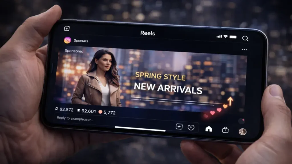 Instagram Reels interface showing high-engagement in-stream ads after reels ads removal 2025