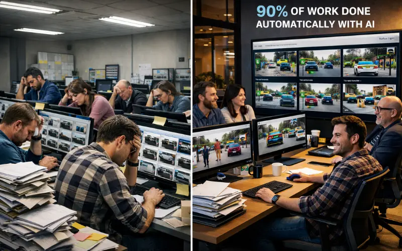 manual data labeling challenges vs AI annotation tools