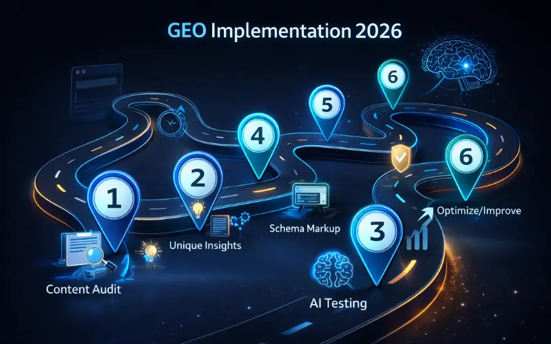 "Step by step guide to implement Generative Engine Optimization"